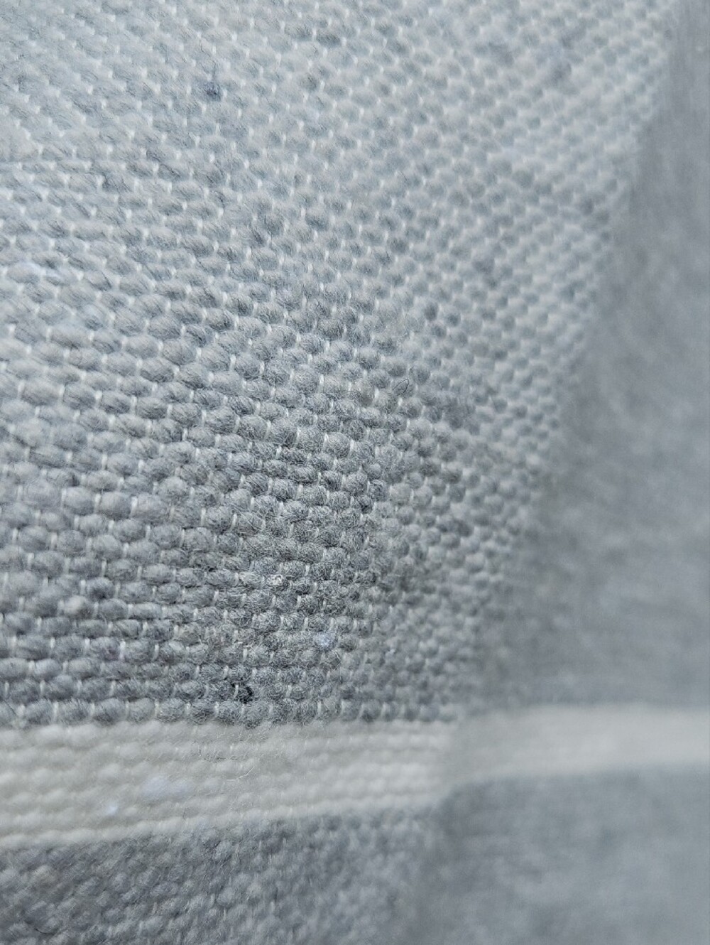 Gray Striped Tassel Queen Pom Pom  Blanket - Picture 7 of 9